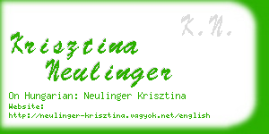 krisztina neulinger business card